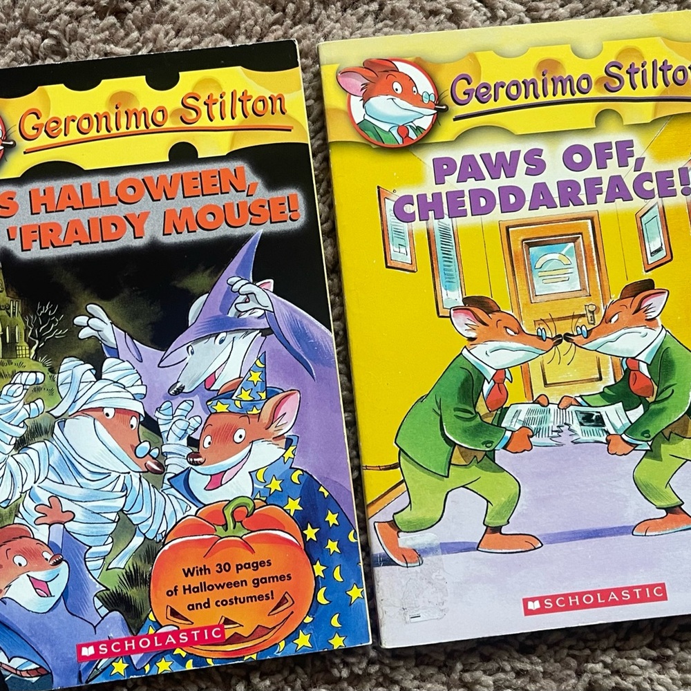 Scholastic Geronimo Stilton Halloween and Cheddarface Books